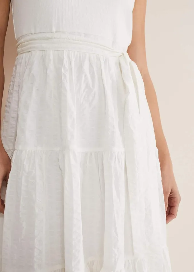 Phase Eight Dresses Jennie Strappy Tiered Dress White 8211 Women