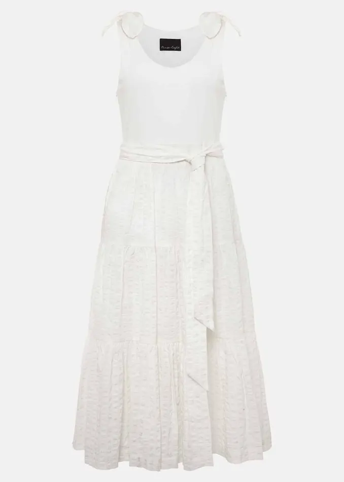 Phase Eight Dresses Jennie Strappy Tiered Dress White 8211 Women
