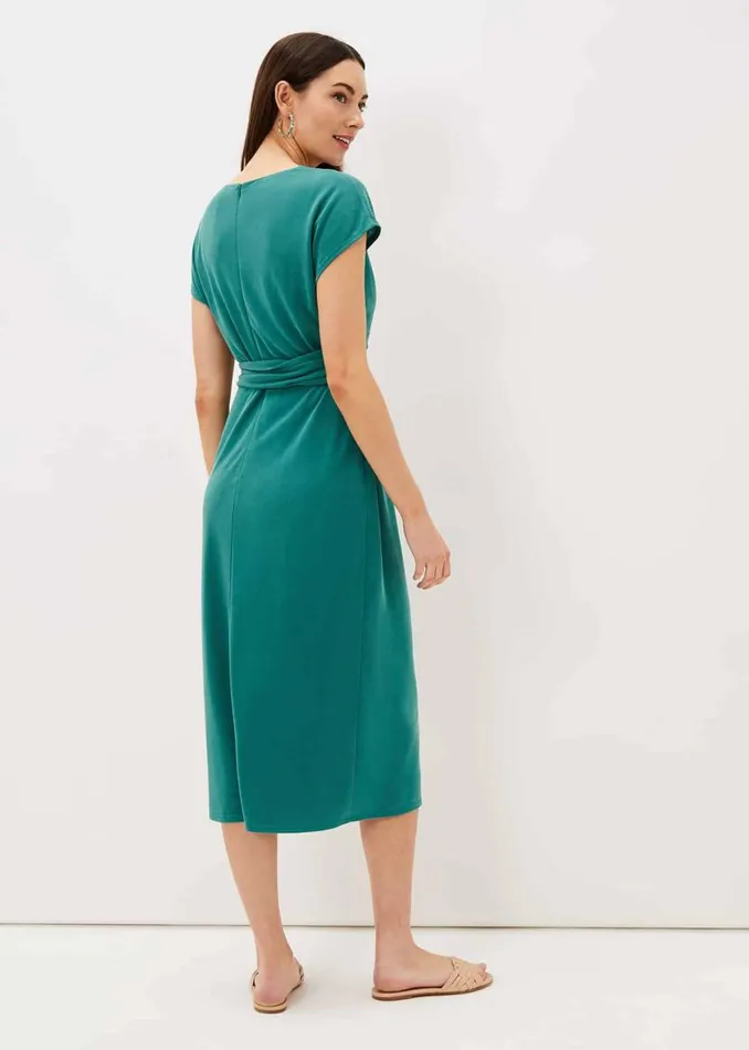 Phase Eight Dresses Kadence Cupro Tie Waist Dress Peacock 8211 Women