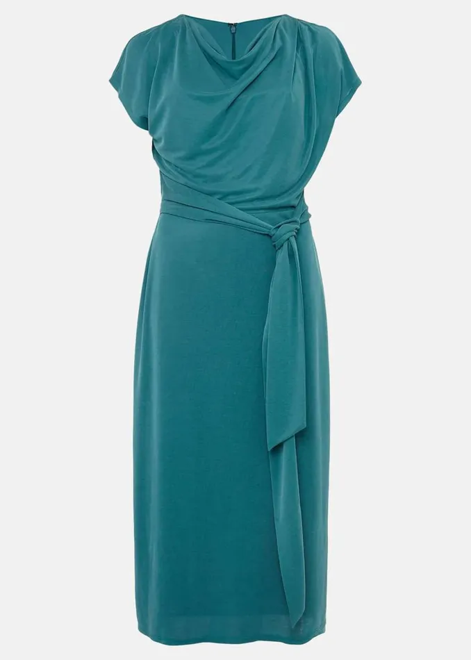 Phase Eight Dresses Kadence Cupro Tie Waist Dress Peacock 8211 Women