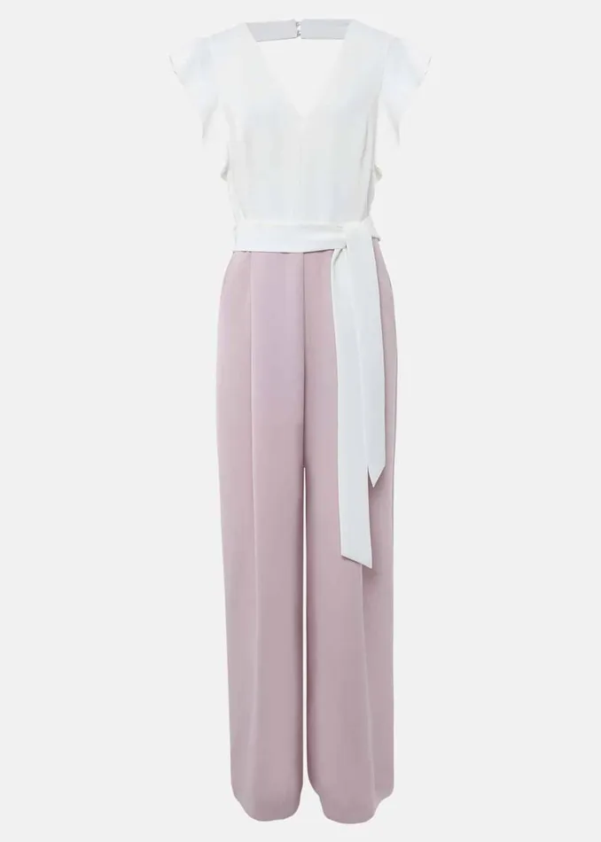Phase Eight Dresses Kallie V Neck Frill Jumpsuit Antique Rose 8211 Women