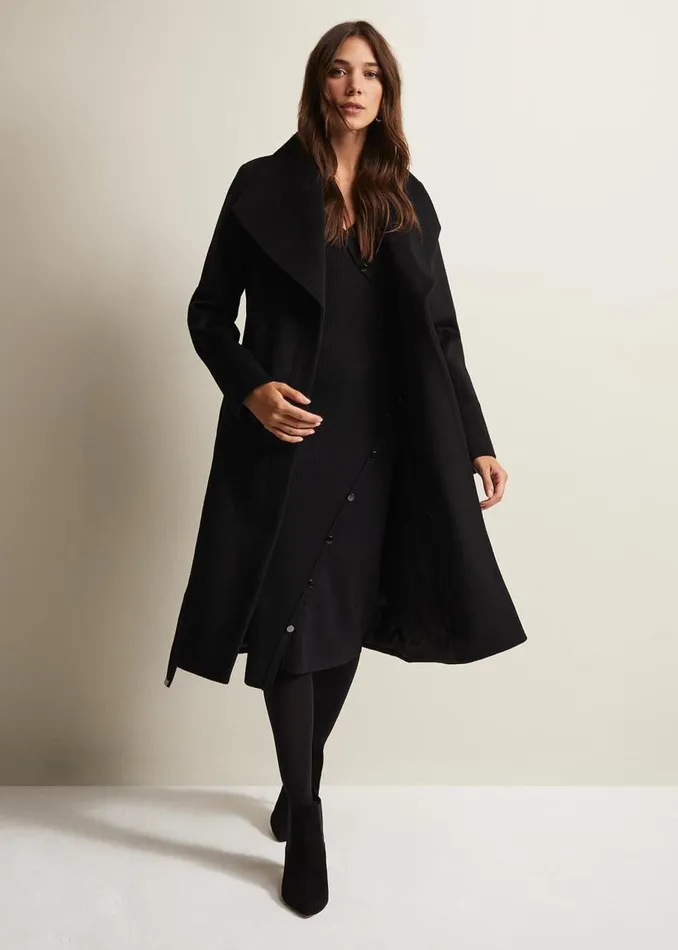 Phase Eight Dresses Kellia Black Knitted Midi Dress Black 8211 Women