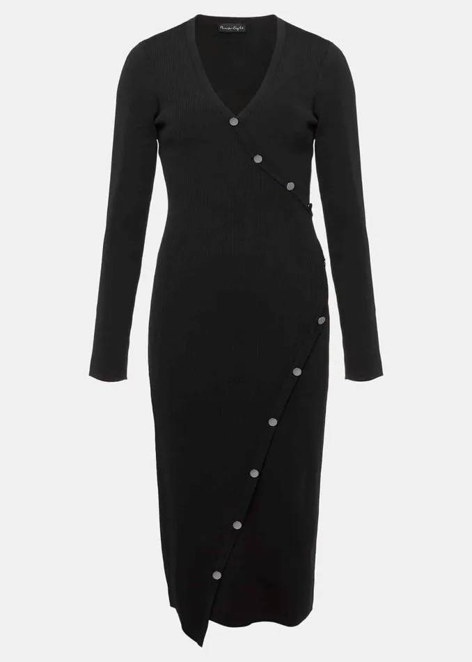 Phase Eight Dresses Kellia Black Knitted Midi Dress Black 8211 Women