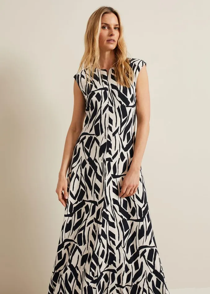 Phase Eight Dresses Kristy Geo Maxi Dress Black Multi 8211 Women