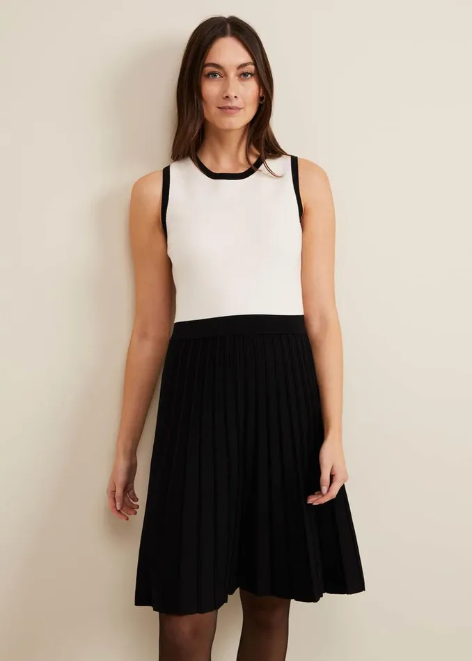Phase Eight Dresses Libby Textured Knit Dress Blackivory 8211 Women