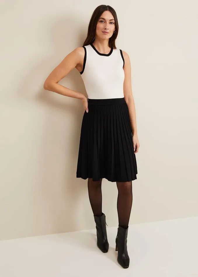 Phase Eight Dresses Libby Textured Knit Dress Blackivory 8211 Women