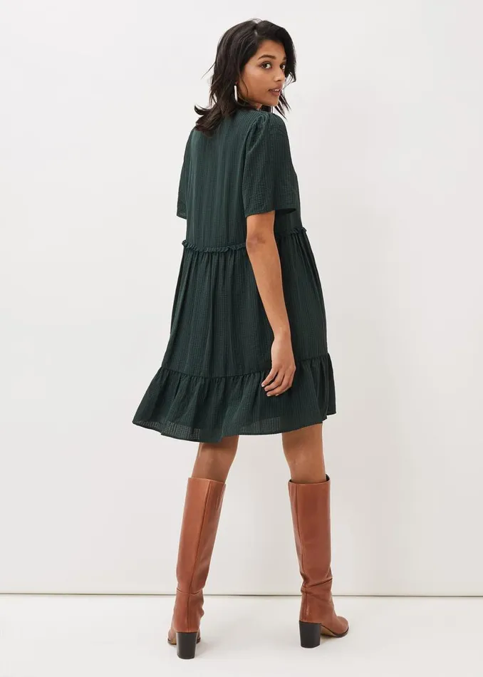 Phase Eight Dresses Likita Textured Swing Dress Green 8211 Women