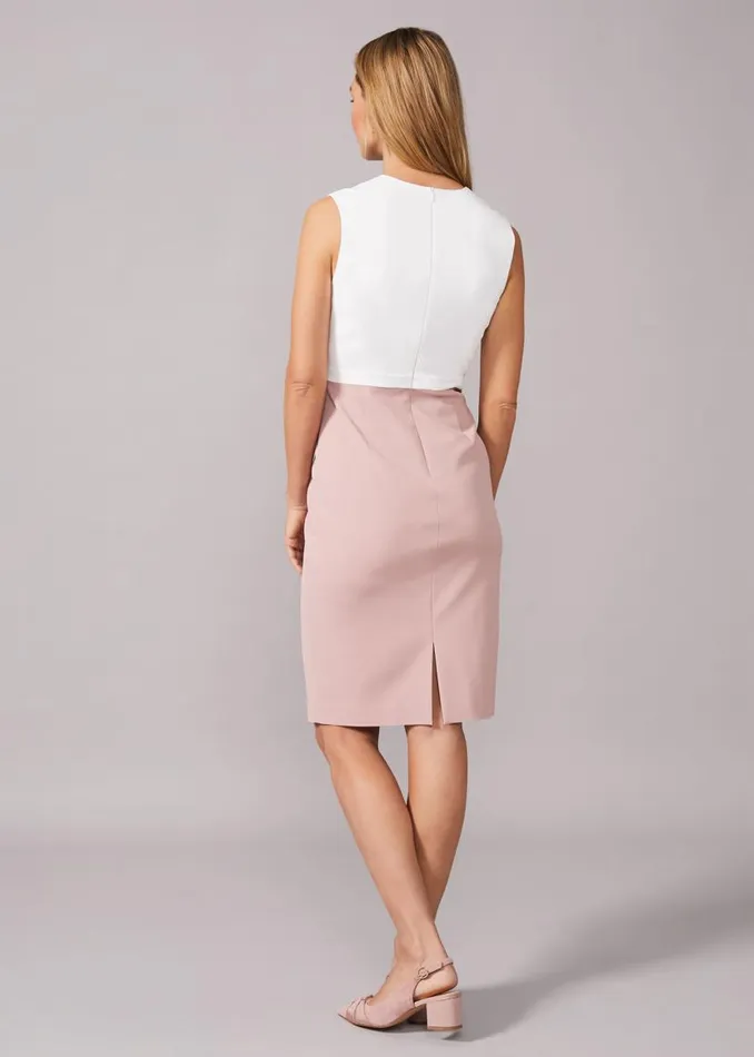 Phase Eight Dresses Loanne Bow Detail Dress Ivory Ballet Pink 8211 Women