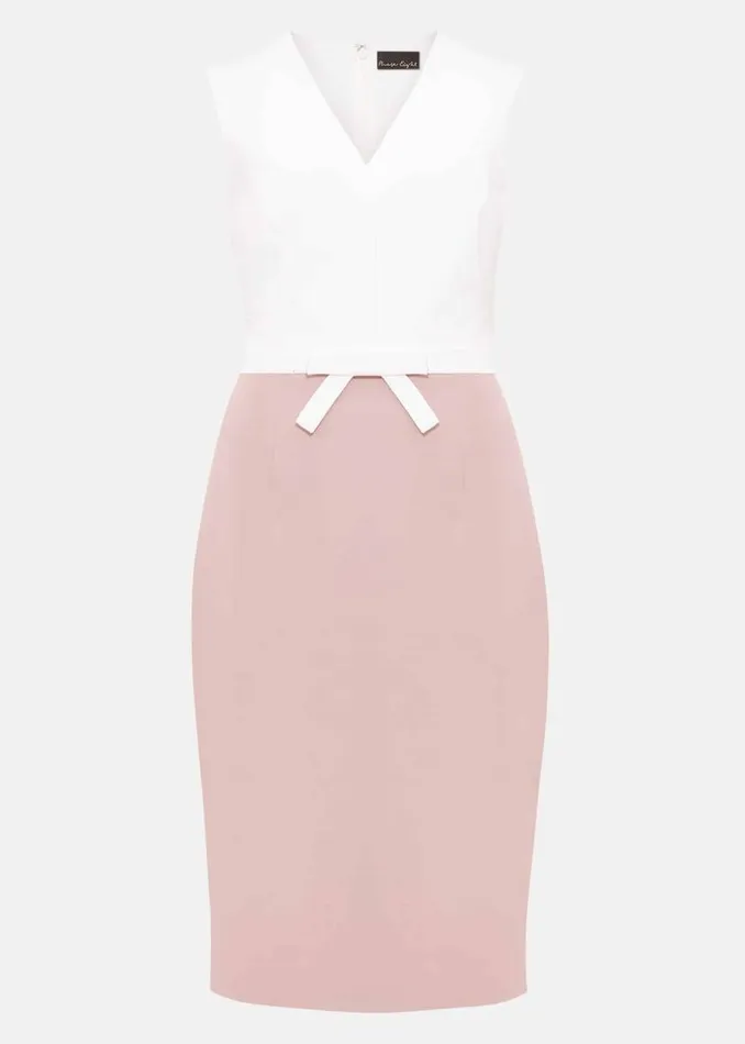 Phase Eight Dresses Loanne Bow Detail Dress Ivory Ballet Pink 8211 Women