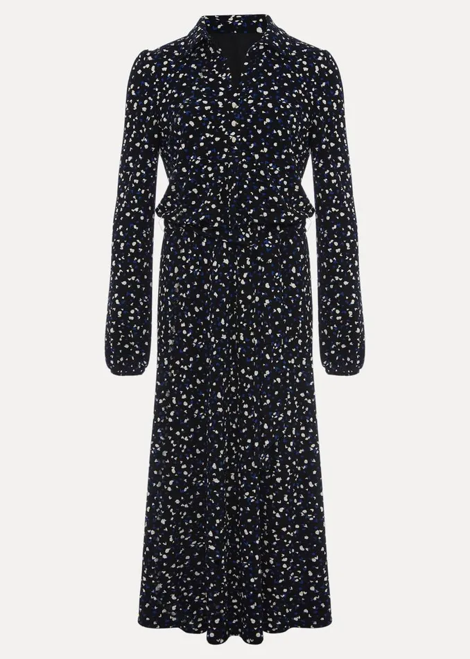 Phase Eight Dresses Loretta Spot Dress Cobaltblack 8211 Women