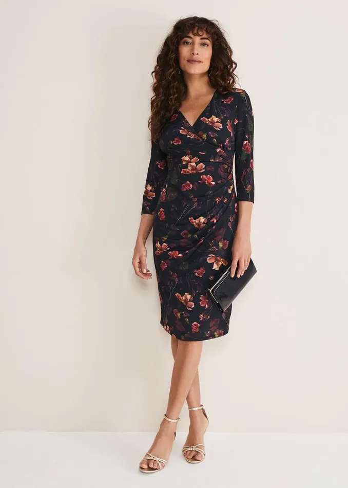 Phase Eight Dresses Lottia Print Dress Navymulti 8211 Women