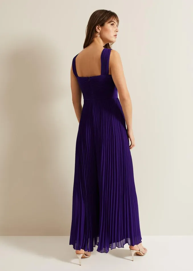 Phase Eight Dresses Lucia Pleated Bodice Jumpsuit Violet 8211 Women