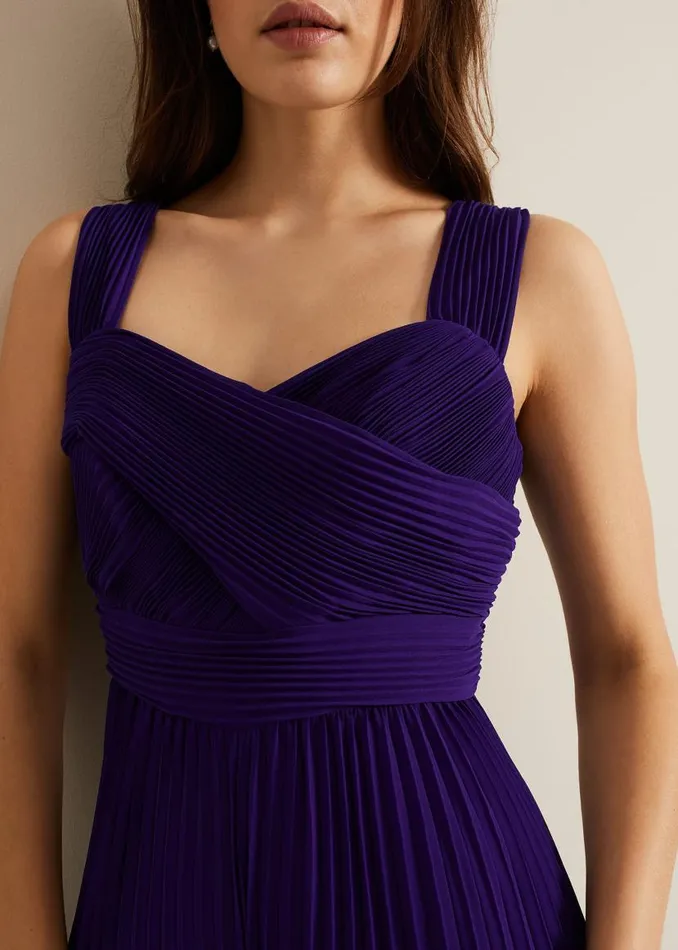 Phase Eight Dresses Lucia Pleated Bodice Jumpsuit Violet 8211 Women