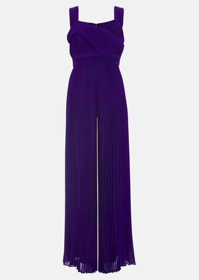 Phase Eight Dresses Lucia Pleated Bodice Jumpsuit Violet 8211 Women