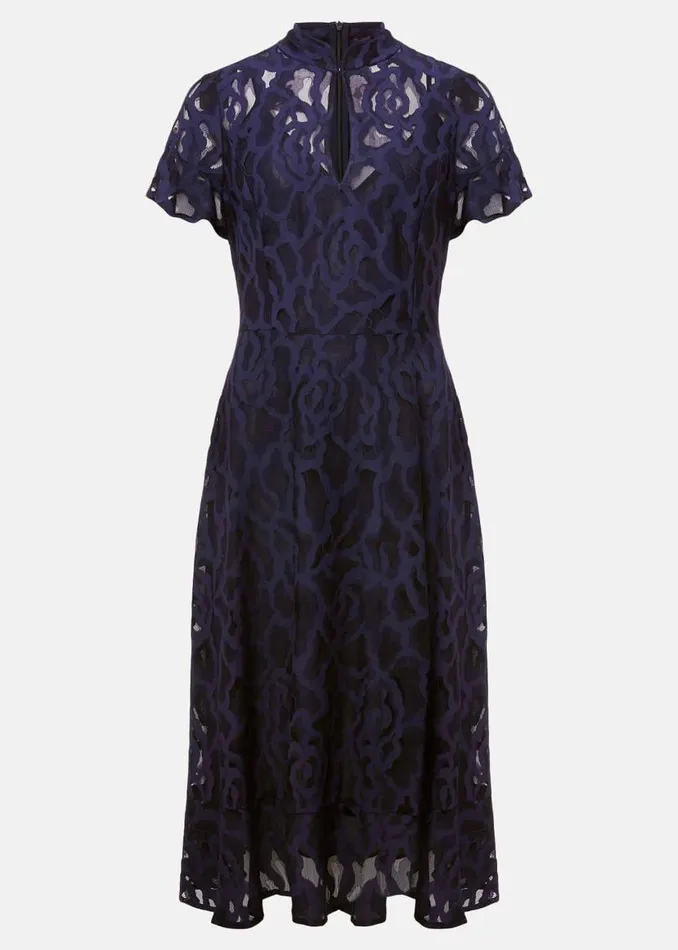 Phase Eight Dresses Lulu Lace Midi Dress Navy 8211 Women