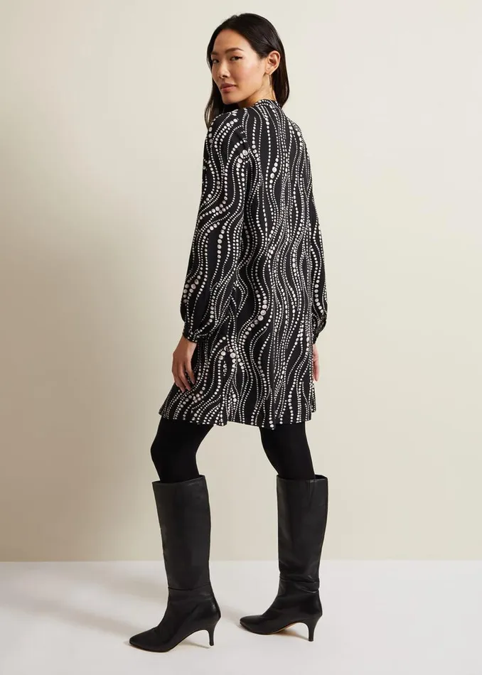 Phase Eight Dresses Patsy Pearl Swing Mini Dress Blackivory 8211 Women