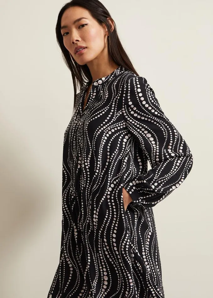 Phase Eight Dresses Patsy Pearl Swing Mini Dress Blackivory 8211 Women