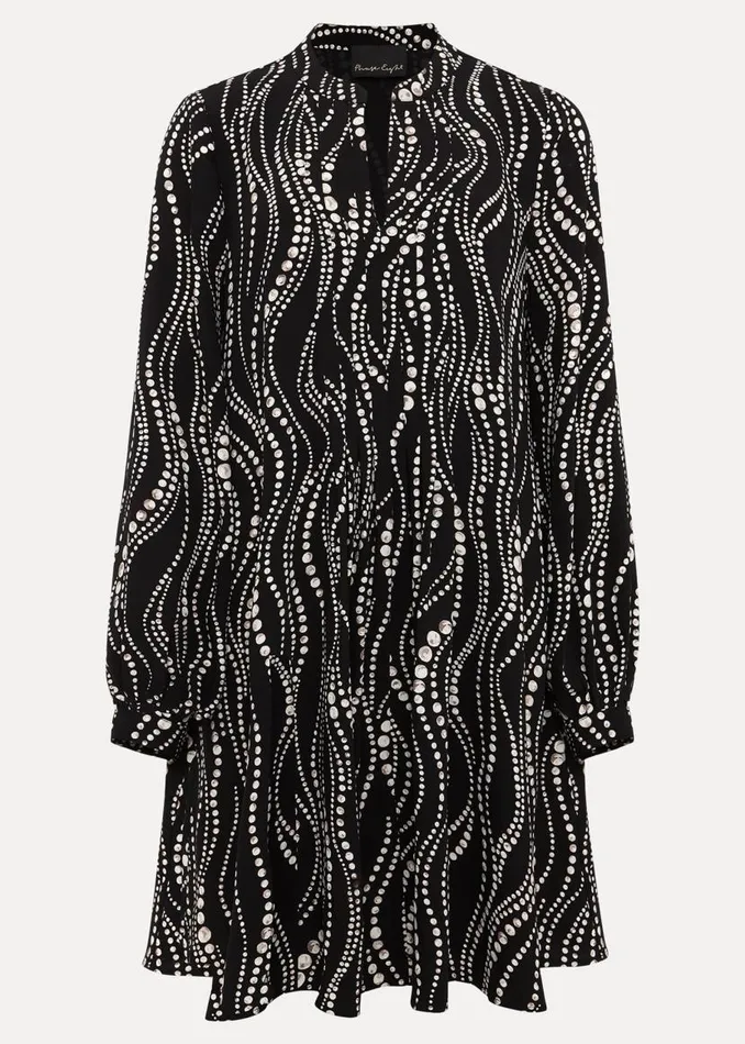 Phase Eight Dresses Patsy Pearl Swing Mini Dress Blackivory 8211 Women