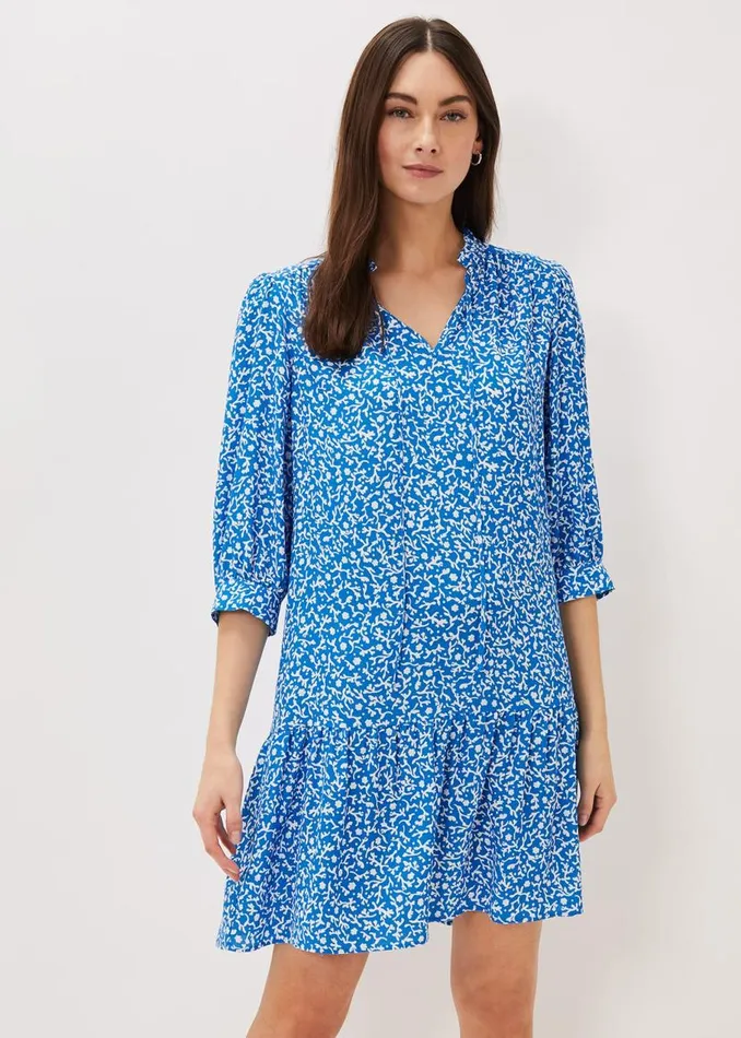 Phase Eight Dresses Penele Swing Dress Blueivory 8211 Women