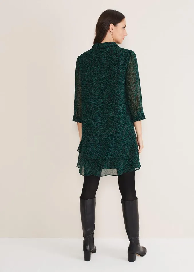 Phase Eight Dresses Penelope Chiffon Dress Greenblack 8211 Women