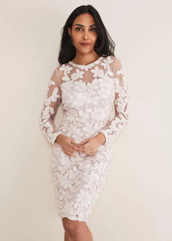 Phase Eight Dresses Petite Annika Tapework Dress Antique Roseivory 8211 Women