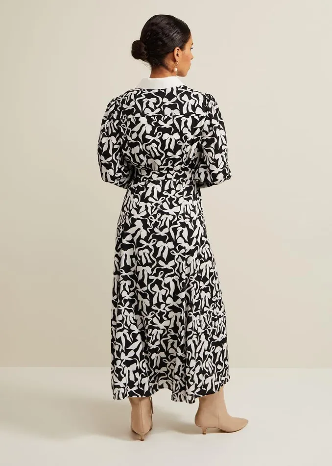 Phase Eight Dresses Petite Bonnie Black Bow Shirt Midi Dress Blackivory 8211 Women Phase Eight Dresses Petite Bonnie Black Bow Shirt Midi Dress Blackivory 8211 Women