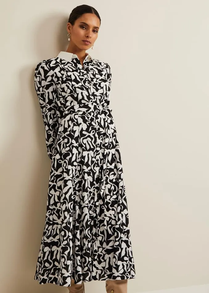 Phase Eight Dresses Petite Bonnie Black Bow Shirt Midi Dress Blackivory 8211 Women Phase Eight Dresses Petite Bonnie Black Bow Shirt Midi Dress Blackivory 8211 Women