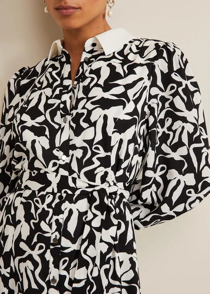 Phase Eight Dresses Petite Bonnie Black Bow Shirt Midi Dress Blackivory 8211 Women Phase Eight Dresses Petite Bonnie Black Bow Shirt Midi Dress Blackivory 8211 Women