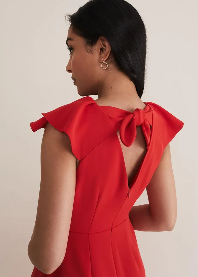 Phase Eight Dresses Petite Nicky Ruffle Jumpsuit Fire 8211 Women