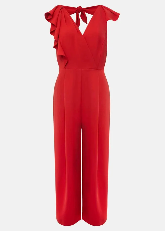 Phase Eight Dresses Petite Nicky Ruffle Jumpsuit Fire 8211 Women