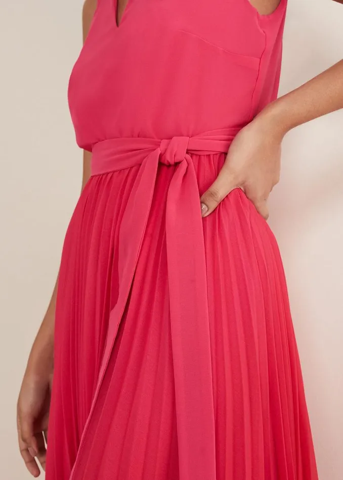 Phase Eight Dresses Petite Piper Ombre Maxi Dress Redpink 8211 Women