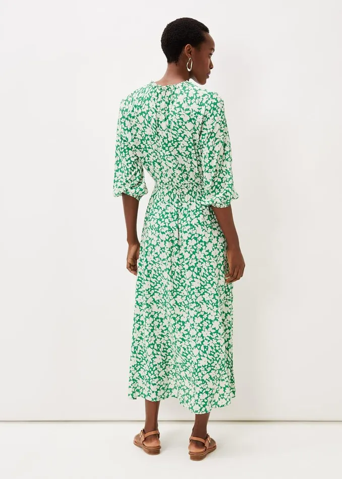 Phase Eight Dresses Phillipa Floral Midaxi Dress Greenivory 8211 Women