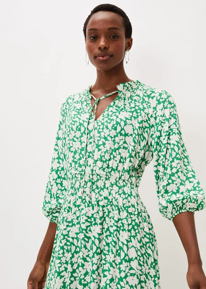 Phase Eight Dresses Phillipa Floral Midaxi Dress Greenivory 8211 Women