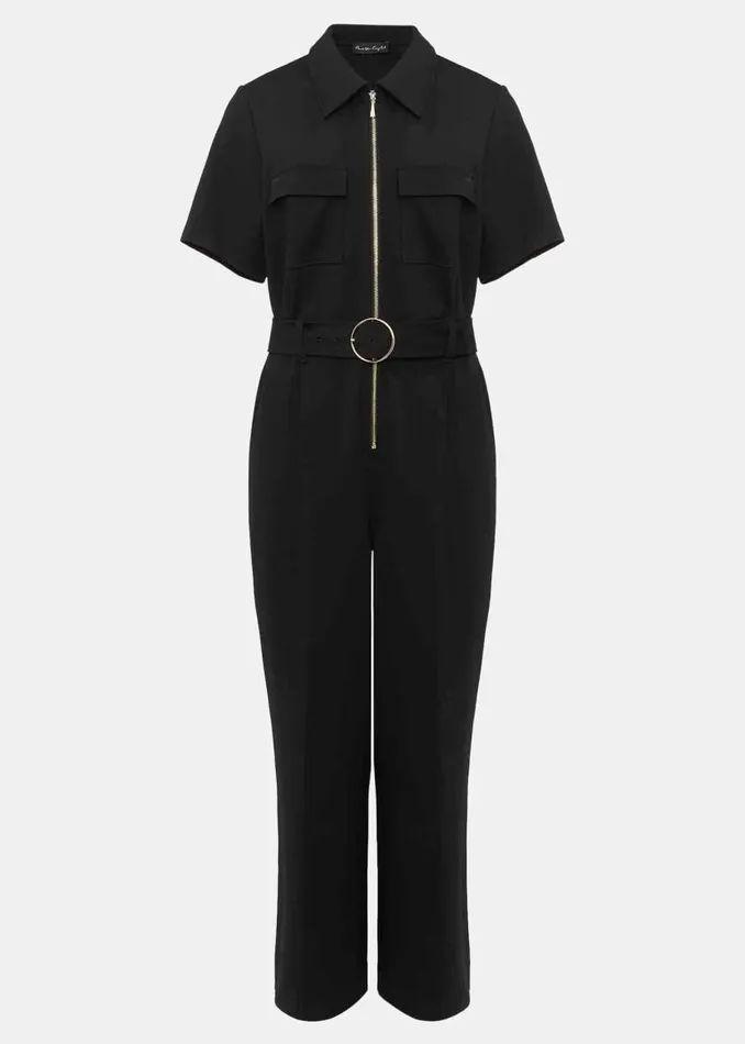 Phase Eight Dresses Polly Black Zip Jumpsuit Black 8211 Women