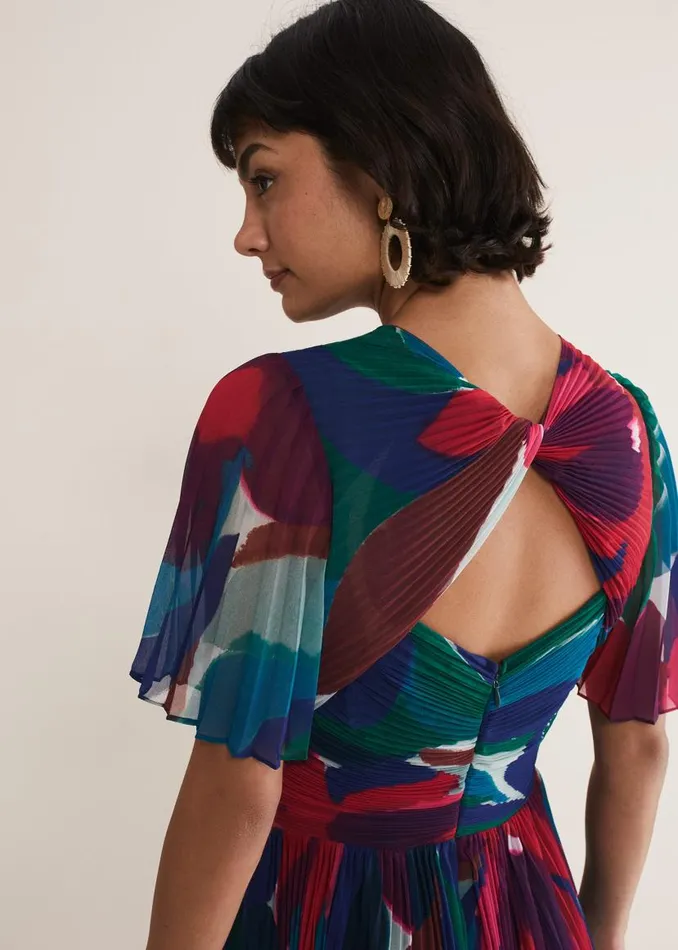 Phase Eight Dresses Priscilla Abstract Floral Pleated Maxi Dress Multicoloured 8211 Women Phase Eight Dresses Priscilla Abstract Floral Pleated Maxi Dress Multicoloured 8211 Women