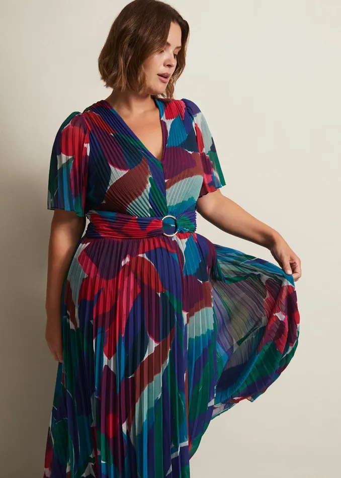 Phase Eight Dresses Priscilla Abstract Floral Pleated Maxi Dress Multicoloured 8211 Women Phase Eight Dresses Priscilla Abstract Floral Pleated Maxi Dress Multicoloured 8211 Women