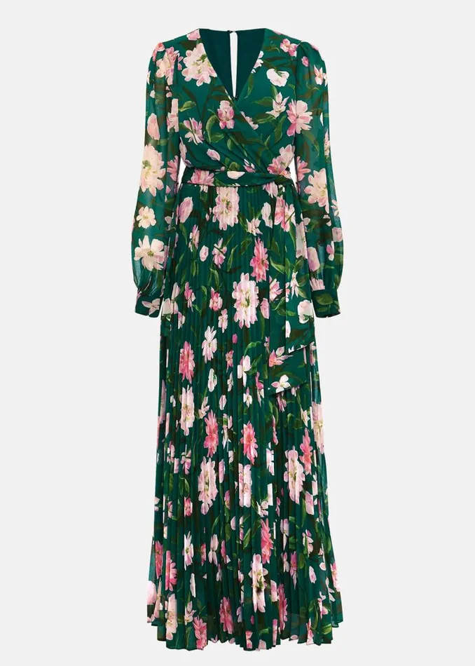Phase Eight Dresses Rosa Floral Pleat Maxi Dress Multicoloured 8211 Women