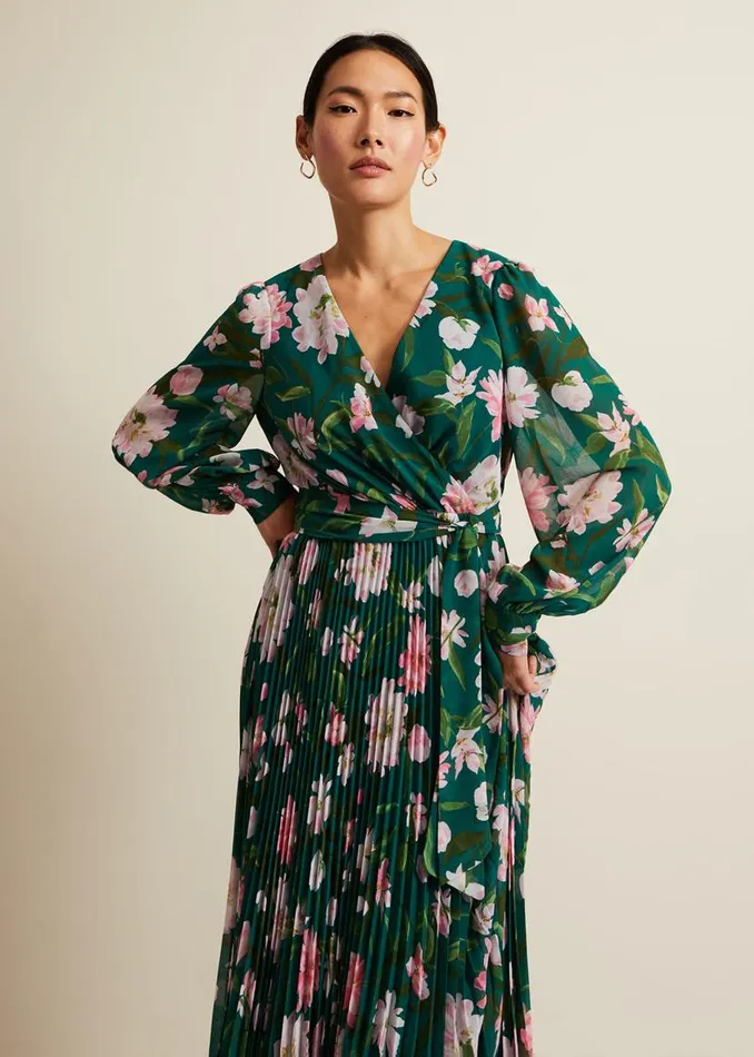 Phase Eight Dresses Rosa Floral Pleat Maxi Dress Multicoloured 8211 Women