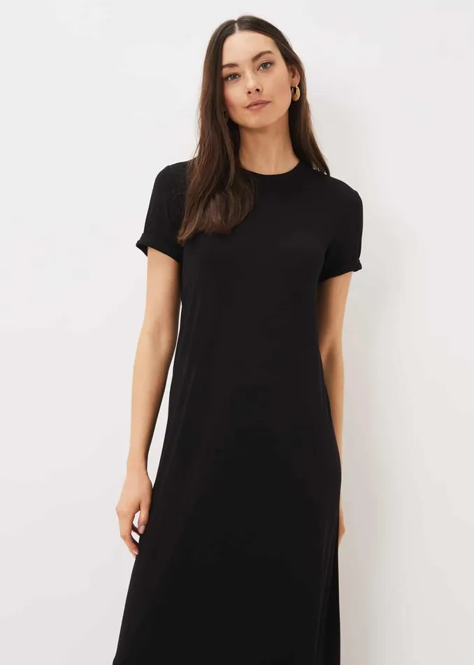 Phase Eight Dresses Roxana TShirt Maxi Dress Black 8211 Women