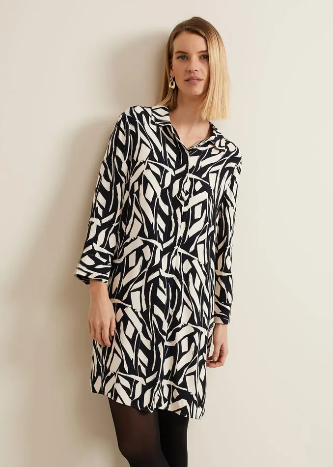 Phase Eight Dresses Ruby Geo Tunic Dress Black Multi 8211 Women