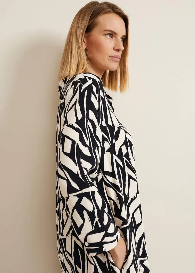 Phase Eight Dresses Ruby Geo Tunic Dress Black Multi 8211 Women