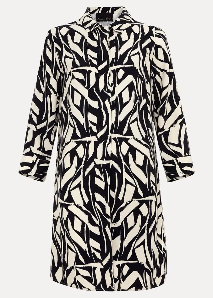 Phase Eight Dresses Ruby Geo Tunic Dress Black Multi 8211 Women