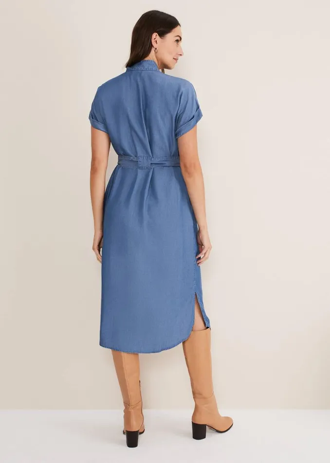 Phase Eight Dresses Tilda Chambray Dress Chambray 8211 Women
