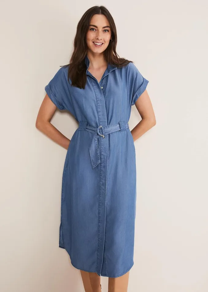 Phase Eight Dresses Tilda Chambray Dress Chambray 8211 Women