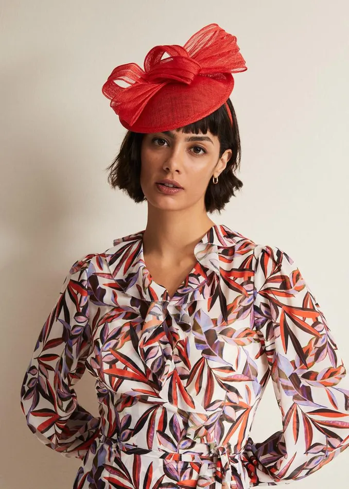 Phase Eight Fascinators and Hats Bow Midi Disc Fascinator Vermillion 8211 Women Phase Eight Fascinators and Hats Bow Midi Disc Fascinator Vermillion 8211 Women