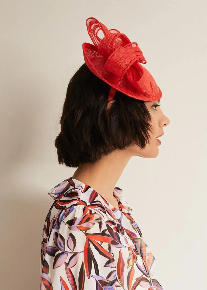 Phase Eight Fascinators and Hats Bow Midi Disc Fascinator Vermillion 8211 Women Phase Eight Fascinators and Hats Bow Midi Disc Fascinator Vermillion 8211 Women