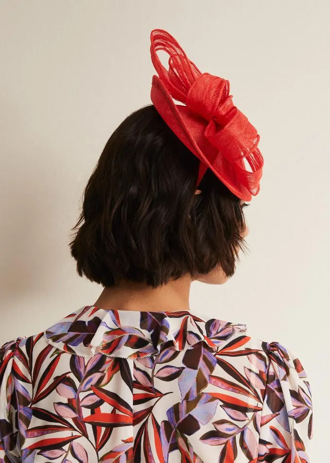 Phase Eight Fascinators and Hats Bow Midi Disc Fascinator Vermillion 8211 Women Phase Eight Fascinators and Hats Bow Midi Disc Fascinator Vermillion 8211 Women