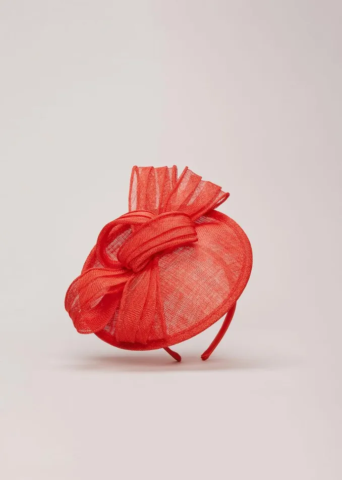 Phase Eight Fascinators and Hats Bow Midi Disc Fascinator Vermillion 8211 Women Phase Eight Fascinators and Hats Bow Midi Disc Fascinator Vermillion 8211 Women