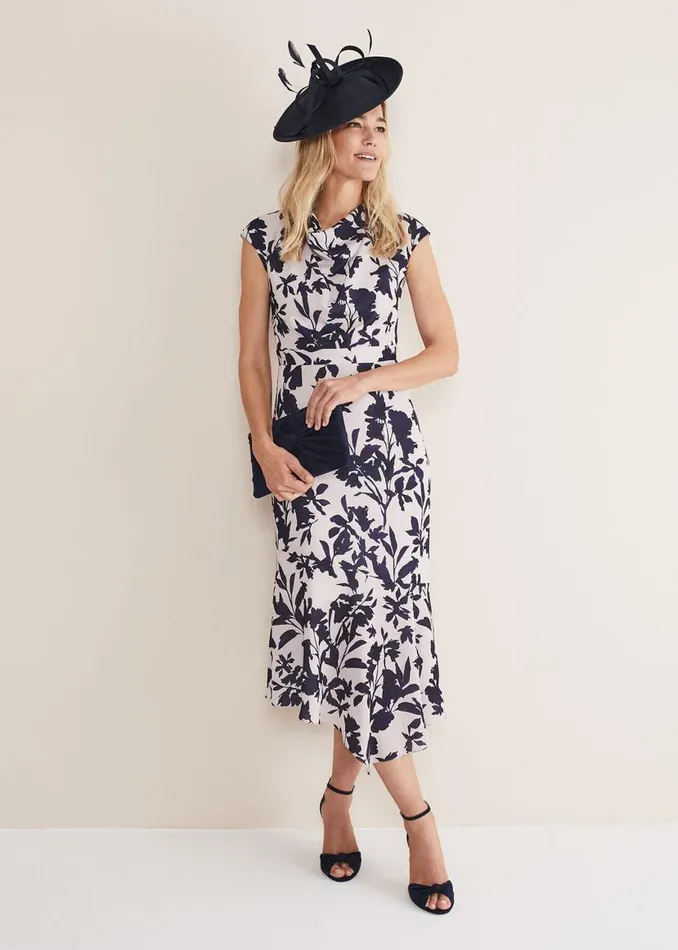 Phase Eight Fascinators and Hats Shantung Oval Disc Fascinator Navy 8211 Women