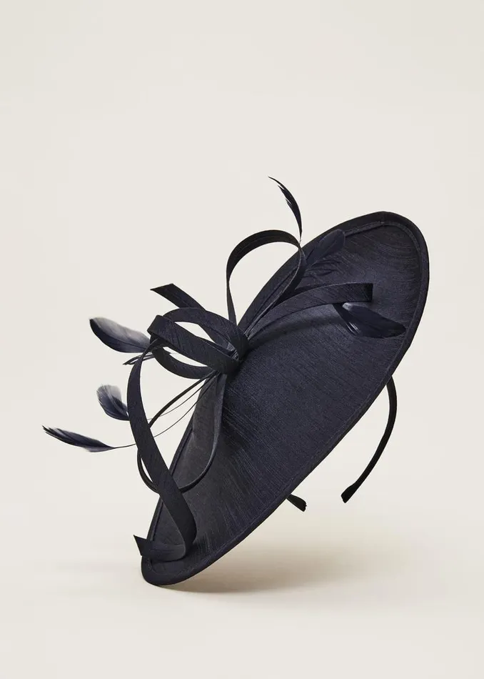 Phase Eight Fascinators and Hats Shantung Oval Disc Fascinator Navy 8211 Women
